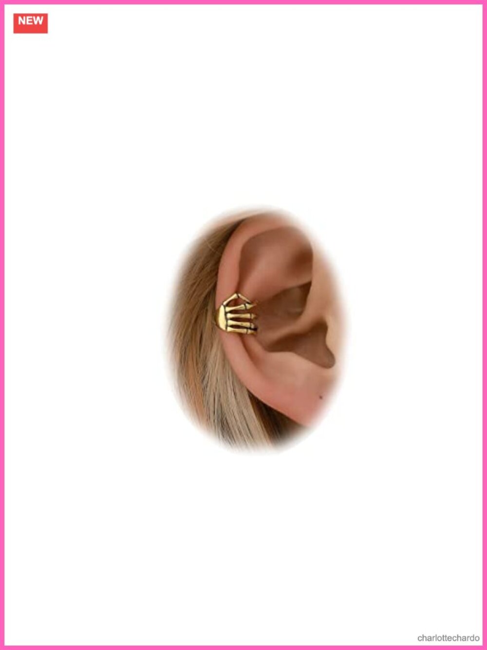 Skeleton Hand Ear Cuffs & Earrings Halloween Clip Ons Metal